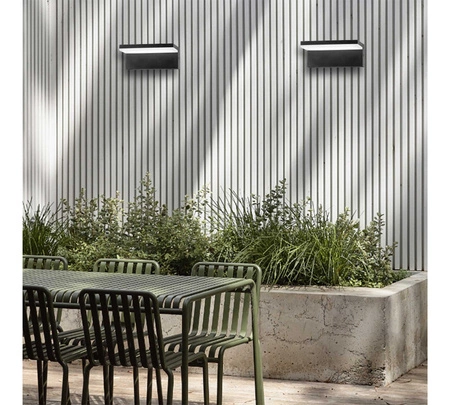 Lampa elewacyjna LED zewnętrzna kinkiet ogrodowy LATARNIA Nowoczesna LEL-0002 CZARNA LEDLUX