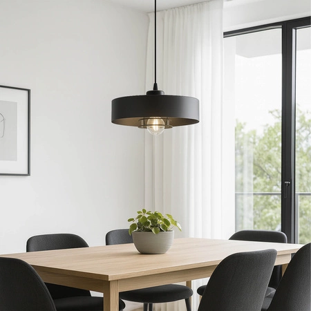 Lampa Wisząca LX- 1127 Czarna 1x E27 LEDLUX