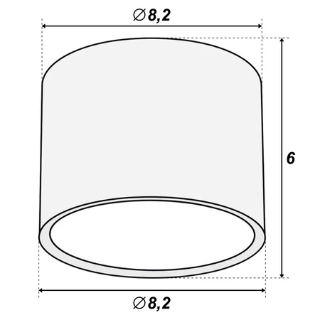 OPRAWA NATYNKOWA Sufitowa HALOGENOWA TUBA LED GX53 Walec SPOT Nowoczesna OPN-014 Czarna