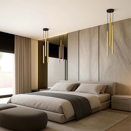 Lampa Sufitowa wisząca LED Tuba ZŁOTA nowoczesna 3xG9 LX-1161 LEDLUX