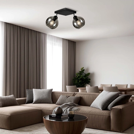 Lampa Sufitowa LX- 1197 Czarna 2x E27 LEDLUX