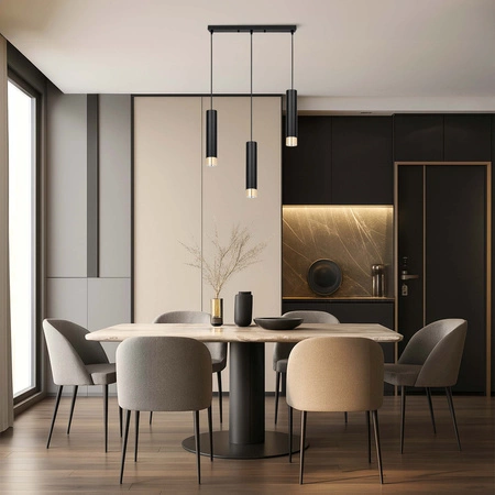 Lampa Wisząca LX-1413 Czarna + Złoto 3x GU10 LEDLUX