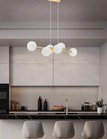 Lampa Wisząca LX-1403 Złota 6x E27 LEDLUX