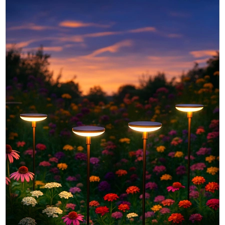 4x LAMPA SOLARNA LED LAMPKA WBIJANA OGRODOWA SŁUPEK UFO LATARNIA SZPIKULEC LSOL-061 LEDLUX