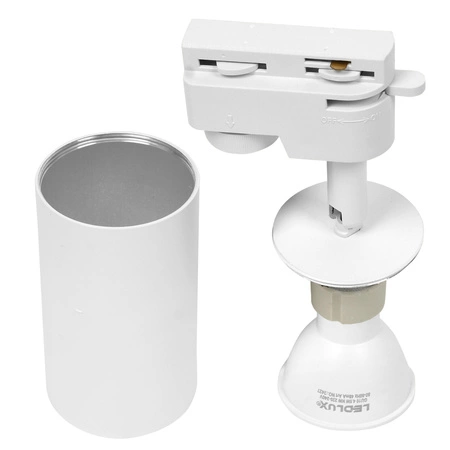 Reflektor Szynowy Spot Oprawa Na Żarówkę GU10 Biały LEDLUX