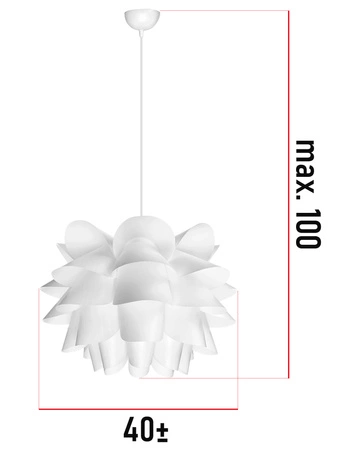 Lampa Wisząca LX- 1013 Biała 1x E27 LEDLUX