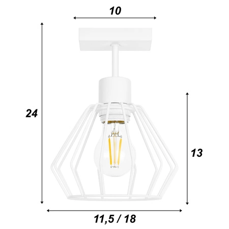 LAMPA SUFITOWA LED Wisząca Biała LOFT Modern do salonu Premium LX1021