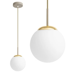 Lampa wisząca sufitowa nowoczesna 1xE27 ZŁOTA beżowa GLAMOUR nowoczesna LX-1429