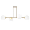 Lampa wisząca sufitowa szklane kule 4xE27 ZŁOTA beżowa GLAMOUR nowoczesna LX1425