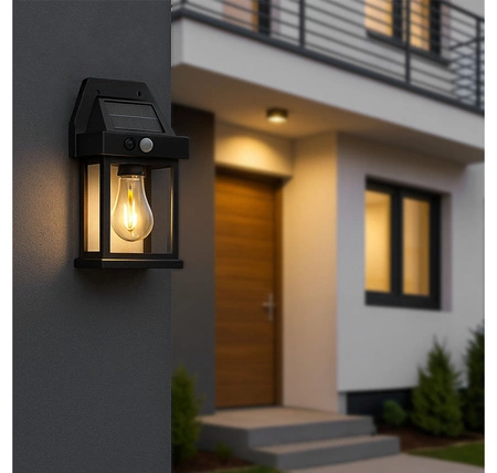 Lampka solarna ogrodowa LED z czujnik ruchu KINKIET elewacyjny ZEWNĘTRZNA LSOL-055 LEDLUX