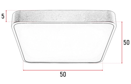 Plafon Lampa Sufitowa LX- 943 Czarny 50W 4000K LEDLUX