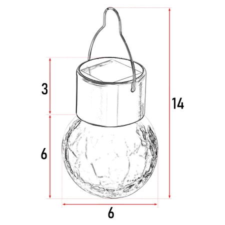 Lampka lampa SOLARNA Ogrodowa LED LATARENKA Szklana Kula RGB różne kolory LSOL-065 LEDLUX