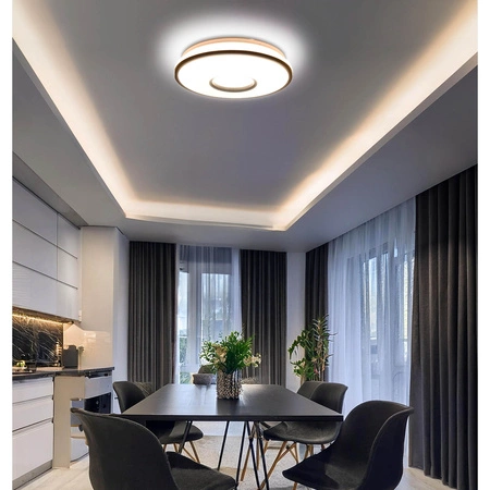 Lampa Sufitowa Panel LED PLAFON 24W CCT ściemniacz + pilot biała ciepła zimna neutralna LX- 910 Czarna LEDLUX