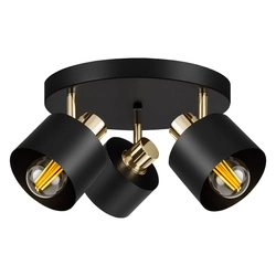 Lampa Sufitowa Żyrandol Plafon Czarna złota E27 Nowoczesna LED LX-1433