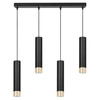 Lampa Wisząca LX-1415 Czarna + Złoto 4x GU10 LEDLUX