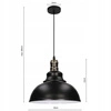 Lampa Wisząca LX- 1029 Czarna 1x E27 LEDLUX