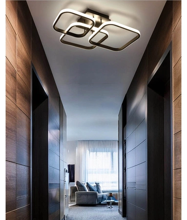 Lampa Sufitowa Wisząca LED Geometryczna LX- 953 110W+ Pilot Czarna 3000k-6000k LEDLUX