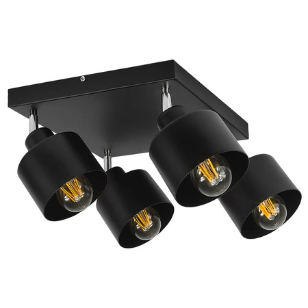 Lampa Sufitowa LX- 1041 Czarna 4x E27 LEDLUX