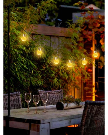 Lampka lampa SOLARNA Ogrodowa LED LATARENKA Szklana Kula biała ciepła LSOL-058 LEDLUX