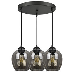Lampa Wisząca LX- 1283 Czarna 3x E27 LEDLUX