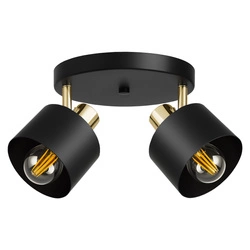 Lampa Sufitowa Żyrandol Plafon Czarna złota E27 Nowoczesna LED LX-1434