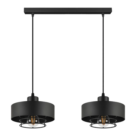 Lampa Wisząca LX- 1188 Czarna 2x E27 LEDLUX