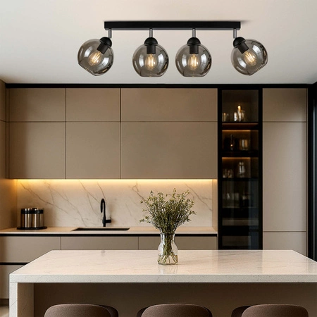 Lampa Sufitowa LX- 1194 Czarna 4x E27 LEDLUX