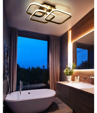 Lampa Sufitowa Wisząca LED Geometryczna LX- 953 110W+ Pilot Czarna 3000k-6000k LEDLUX