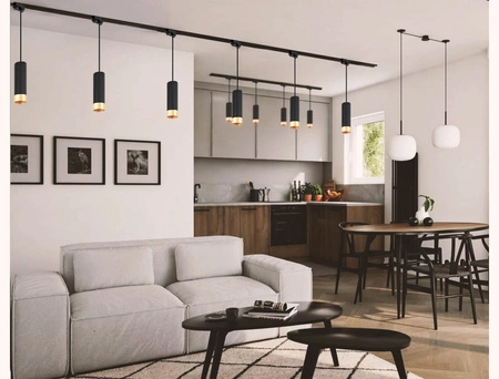 Zestaw szynowy Szyna 1m + 3x Lampa LED GU10 Czarnozłota LX-8471Tuba PREMIUM LEDLUX