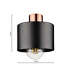 Lampa Wisząca LX- 1061 Czarna + Miedź 2x E27 LEDLUX