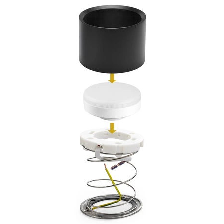 OPRAWA NATYNKOWA Sufitowa HALOGENOWA TUBA LED GX53 Walec SPOT Nowoczesna OPN-014 Czarna