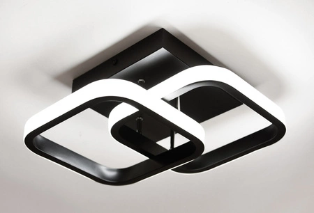 Lampa Sufitowa Wisząca LED Dwa Kwadraty LX- 936 22W Czarna biała neutralna LEDLUX