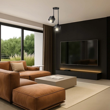 Lampa Sufitowa LX- 1032 Czarna 2x E27 LEDLUX