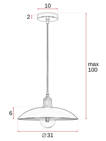 Lampa Sufitowa Żyrandol LED Loft Edison biała metalowa nowoczesna do Salonu PT- 607 Biała 1x E27 LEDLUX