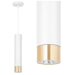 Lampa Sufitowa Wisząca LX-1412 Biała + Złoto 1x GU10 LEDLUX
