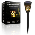 Lampa solarna ogrodowa pochodnia latarnia LED wbijana naziemna czarna LSOL-056 LEDLUX