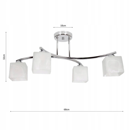 Lampa Sufitowa LX- 1101-4 Chrom 4x E27 LEDLUX