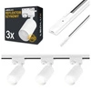 Zestaw Szyna Oświetleniowa Listwa 2m Biała + 3x Reflektor Szynowy Spot Biały LEDLUX
