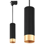 Lampa sufitowa Reflektor Szynowy LED GU10 Tuba Czarny Złoty Szynoprzewód LX- 8471 LEDLUX