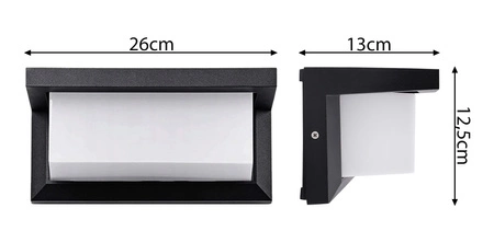 Kinkiet Ogrodowy Lampa Elewacyjna Zewnętrzna LX- 9117 Czarny LEDLUX