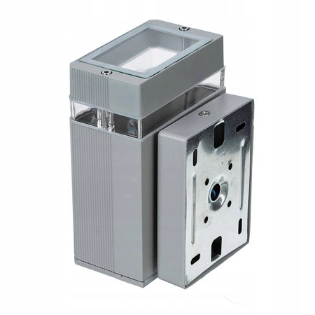 Kinkiet Ogrodowy Lampa Elewacyjna Zewnętrzna LX-9110-1 Srebrna LEDLUX