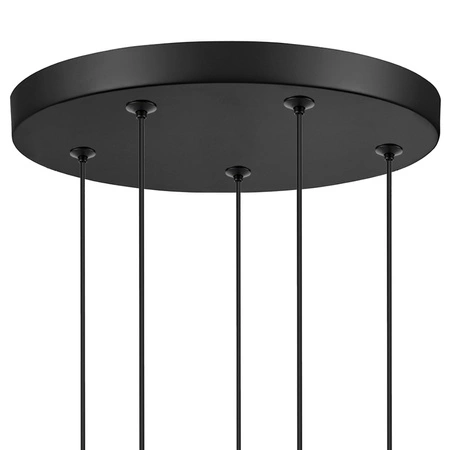 Lampa Sufitowa Wisząca Plafon Żyrandol Tuba Sopel Czarna 5x G9 Modern LX-1171 LEDLUX