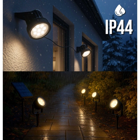 2x Reflektor Ogrodowy LED Wbijany SOLARNY Szpikulec Lampa Solarna IP44 LSOL-045