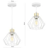 Lampa Wisząca LX- 1345 Biała + Złoto 1x E27 LEDLUX