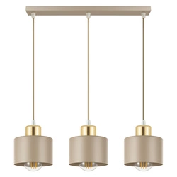 Lampa wisząca sufitowa nowoczesna 3xE27 ZŁOTA beżowa GLAMOUR nowoczesna LX-1035