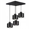 Lampa Wisząca LX- 1119 Czarna 4x E27 LEDLUX