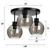 Lampa Sufitowa LX- 1131 Czarna 3x E27 LEDLUX