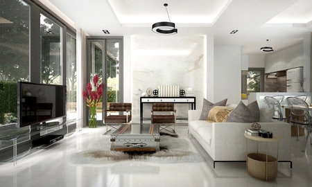 Lampa Sufitowa Wisząca LED Okrągła LX- 906 40W Czarna biała neutralna LEDLUX