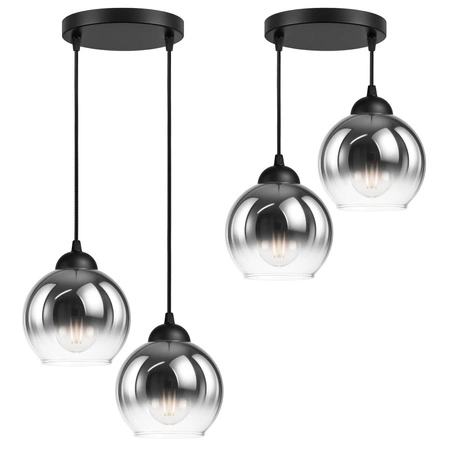 Lampa Wisząca LX- 1325 Czarna 2x E27 LEDLUX