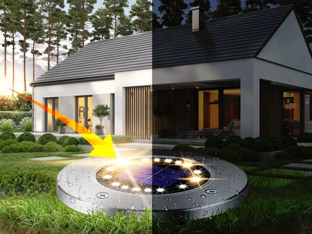 Lampa Reflektor Solarny Ogrodowy LX- 9500 biała neutralna LEDLUX